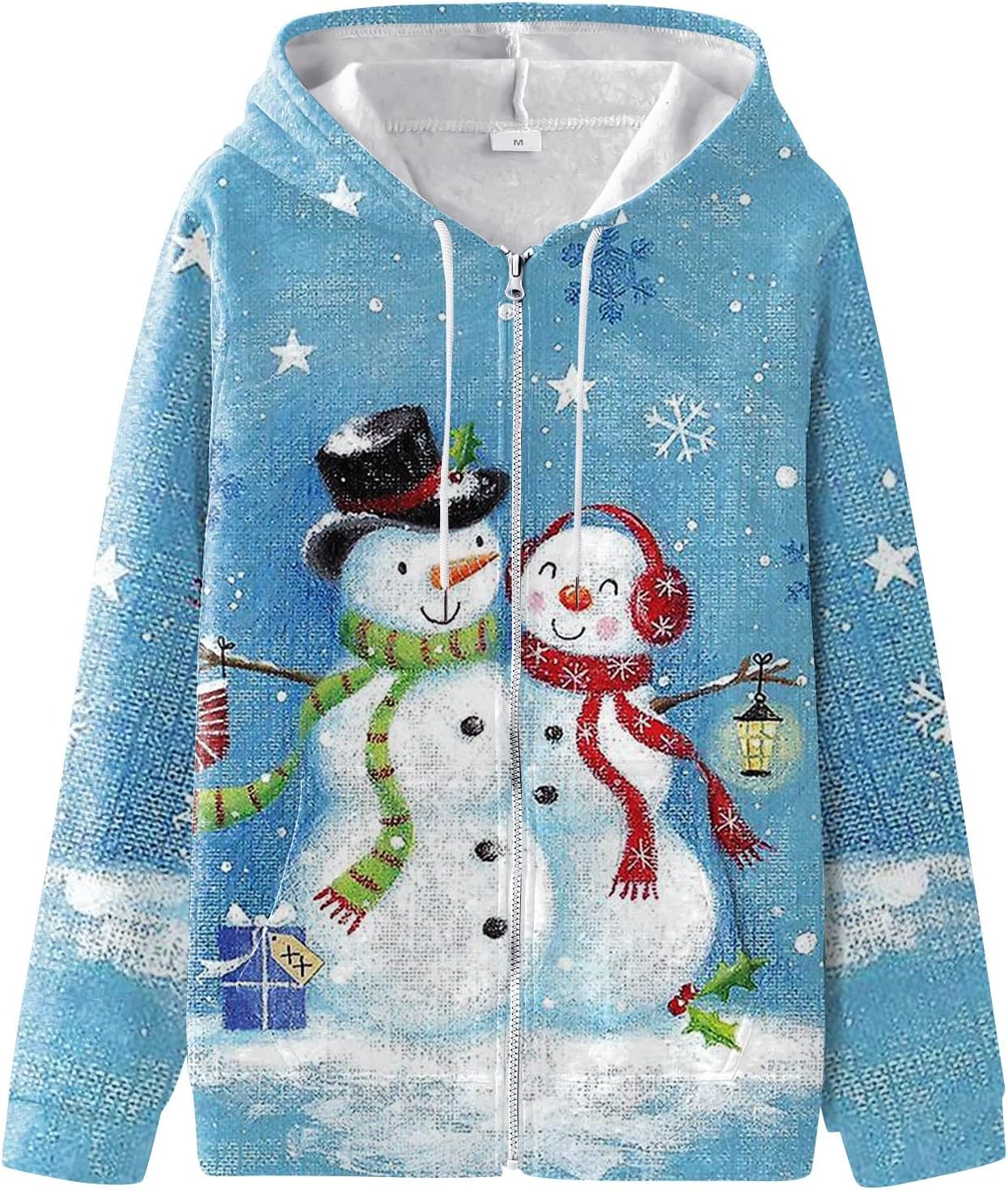 JJHAEVDY  Women's Drawstring Christmas Hoodies Zip Up Long Sleeve Loose Sweatshirts with Pocket : Sports & Outdoors