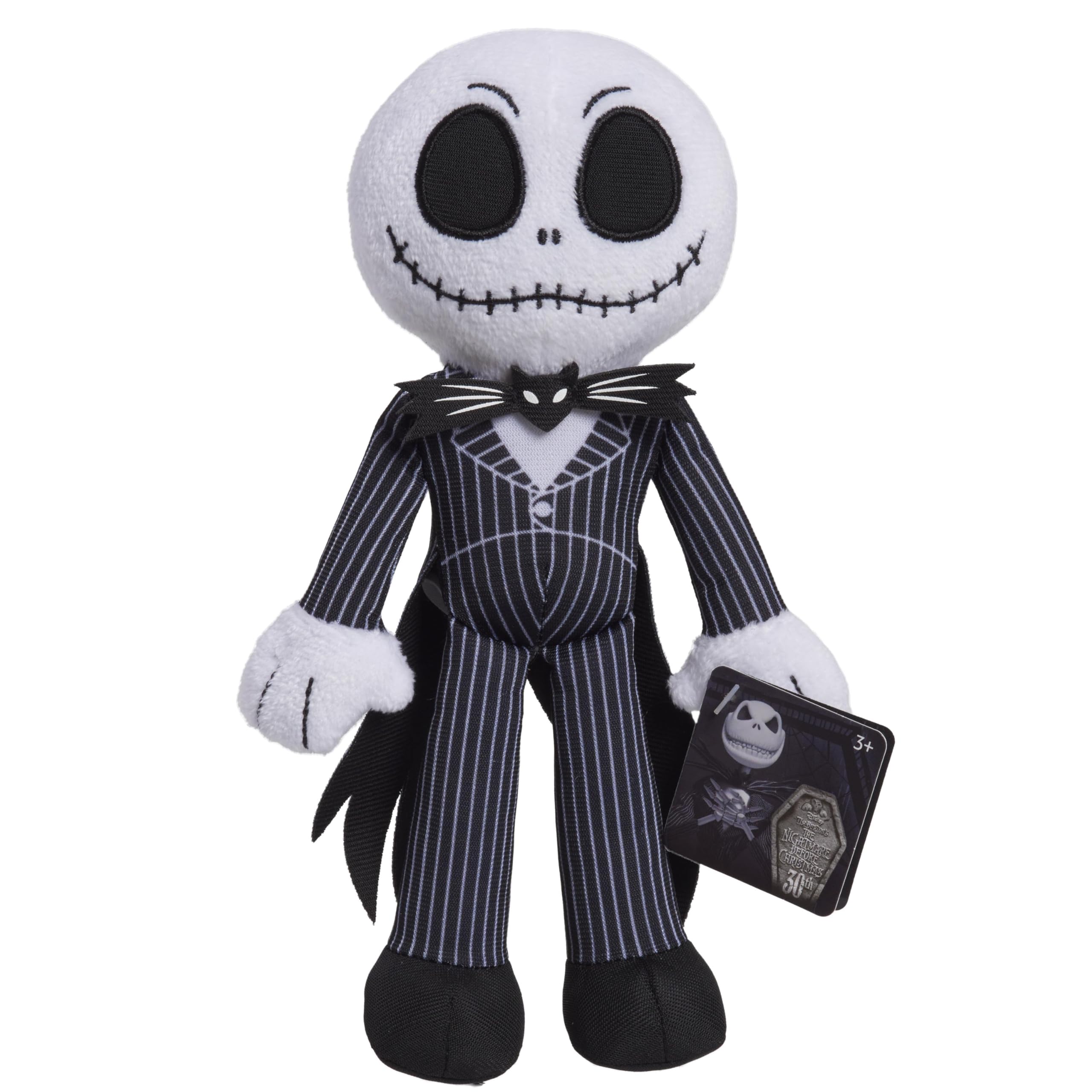 Just Play Disney Tim Burton's The Nightmare Before Christmas - Peluche pequeño de Jack Skellington de 8.5 Pulgadas, Juguetes para niños a Partir de 3 años