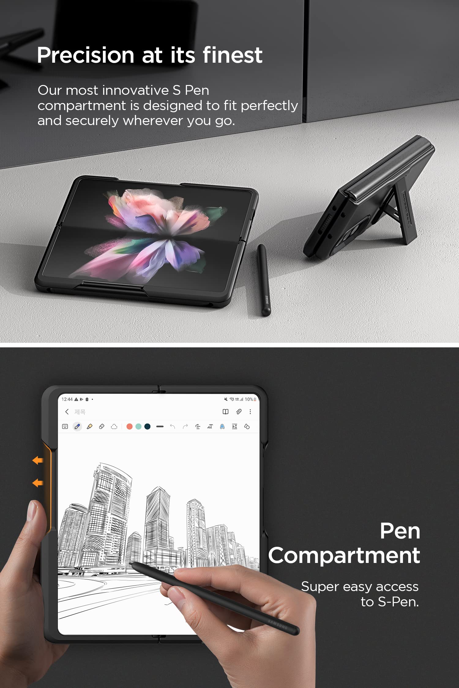 Amazon.co.jp: 【VRS】 Galaxy Z Fold4 5G 対応 ケース カバー 耐衝撃 