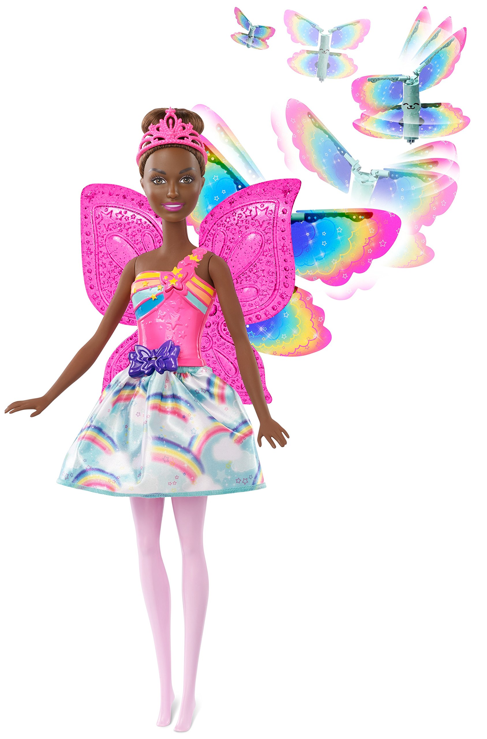 Barbie Dreamtopia Rainbow Cove Flying Wings Fairy Doll Dark Haired