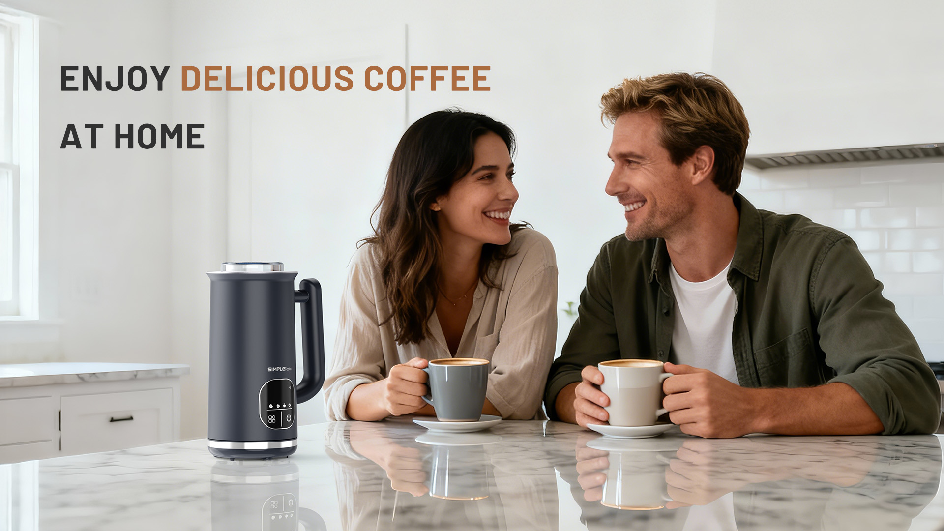 Amazon.com: SIMPLETASTE Milk Frother, 4-in-1 Electric Milk Steamer