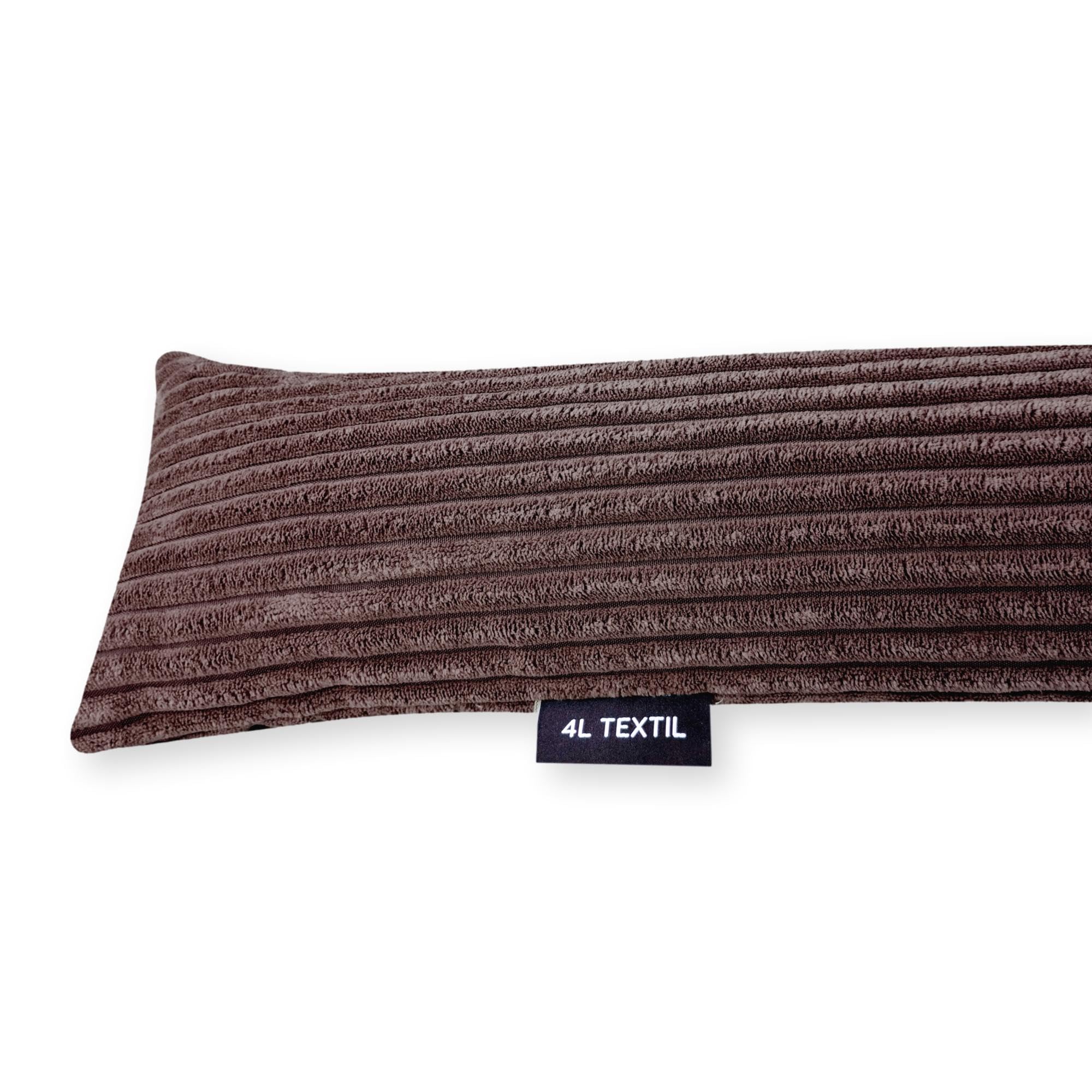 4L Textil Zugluftstopper Durchzugstopper aus Cord Windstopper für Türen und Fenster Luftzugstopper für Tür Türschlange Türrolle 70 cm 80 cm 90 cm 100 cm 150 cm (Braun, 100 cm)