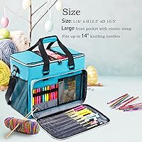 Vista 4 de Bolsa de Tejer, Organizador Grande de Almacenamiento de Hilo, Bolsas y Totes de Crochet, Bolsas de Hilo para Crochet, Estuche Porta Hilos