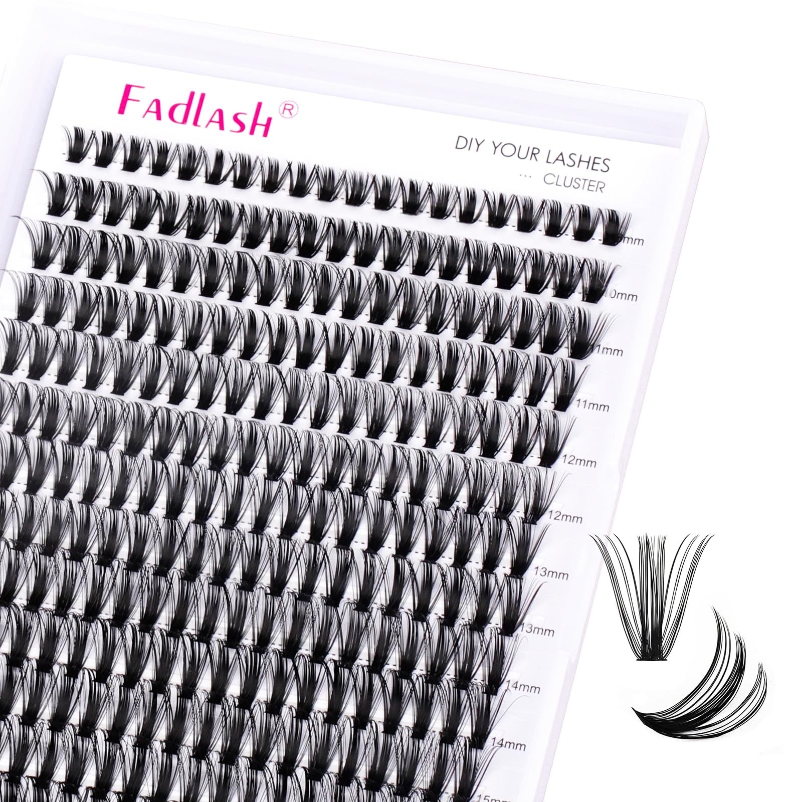 FADLASH Lash 120pcs 0.07mm D Curl 8-16mm 40D Mixed Trays Customizable DIY Eyelash Extensions for Beginners — view 168