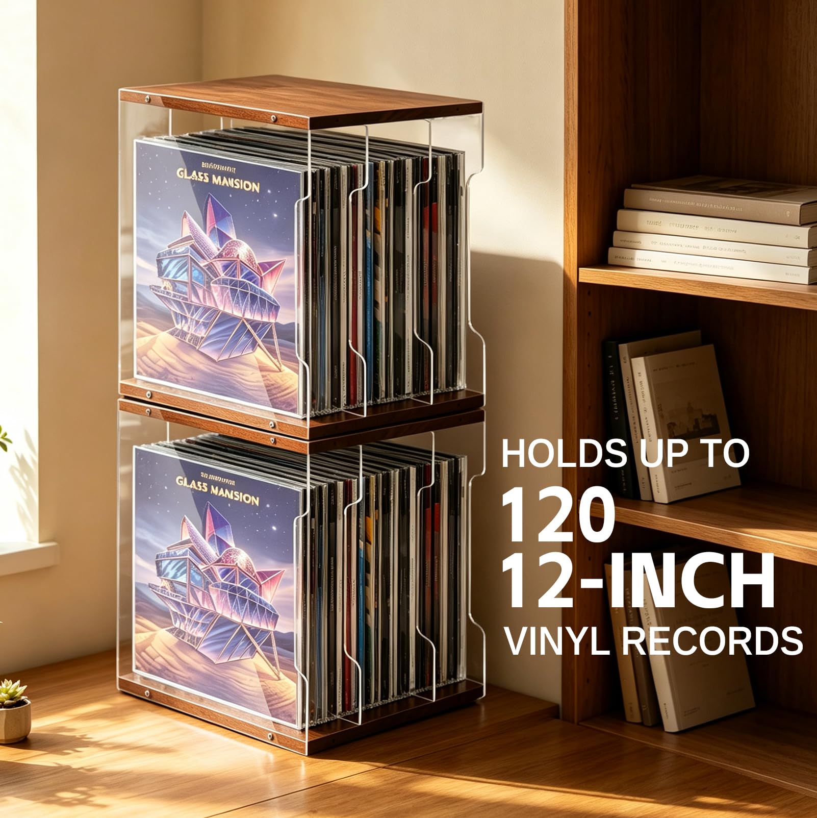 2 Packungen Schallplatten Aufbewahrung, für Musikzimmer & Wohnzimmer
