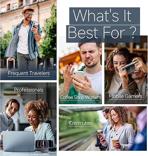 Miniatura 6 de Banco de energía magnético para iPhone, 10000 mAh para batería Magsafe, cargador portátil con tecnología Qi2 rápida de 15 W, soporte, pantalla LED,