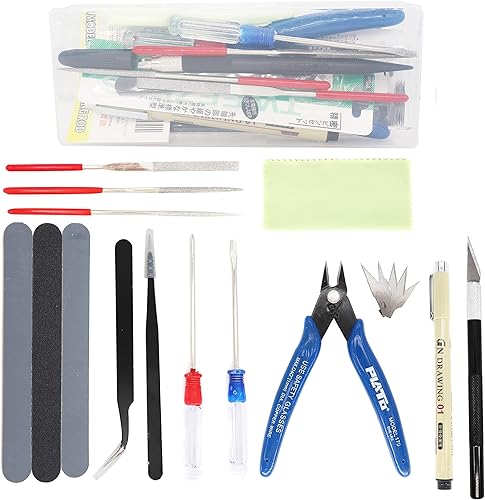 binifiMux 19pcs Gundam Modeler Herramientas Básicas Craft Set para Modelo de Coche Montaje Kit de Construcción