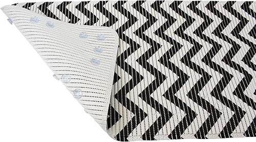 Miniatura 4 de Splash Home Chevron Softee - Tapete individual para bañera, antideslizante, extra largo, con 58 ventosas, 36 pulgadas de largo x 17 pulgadas