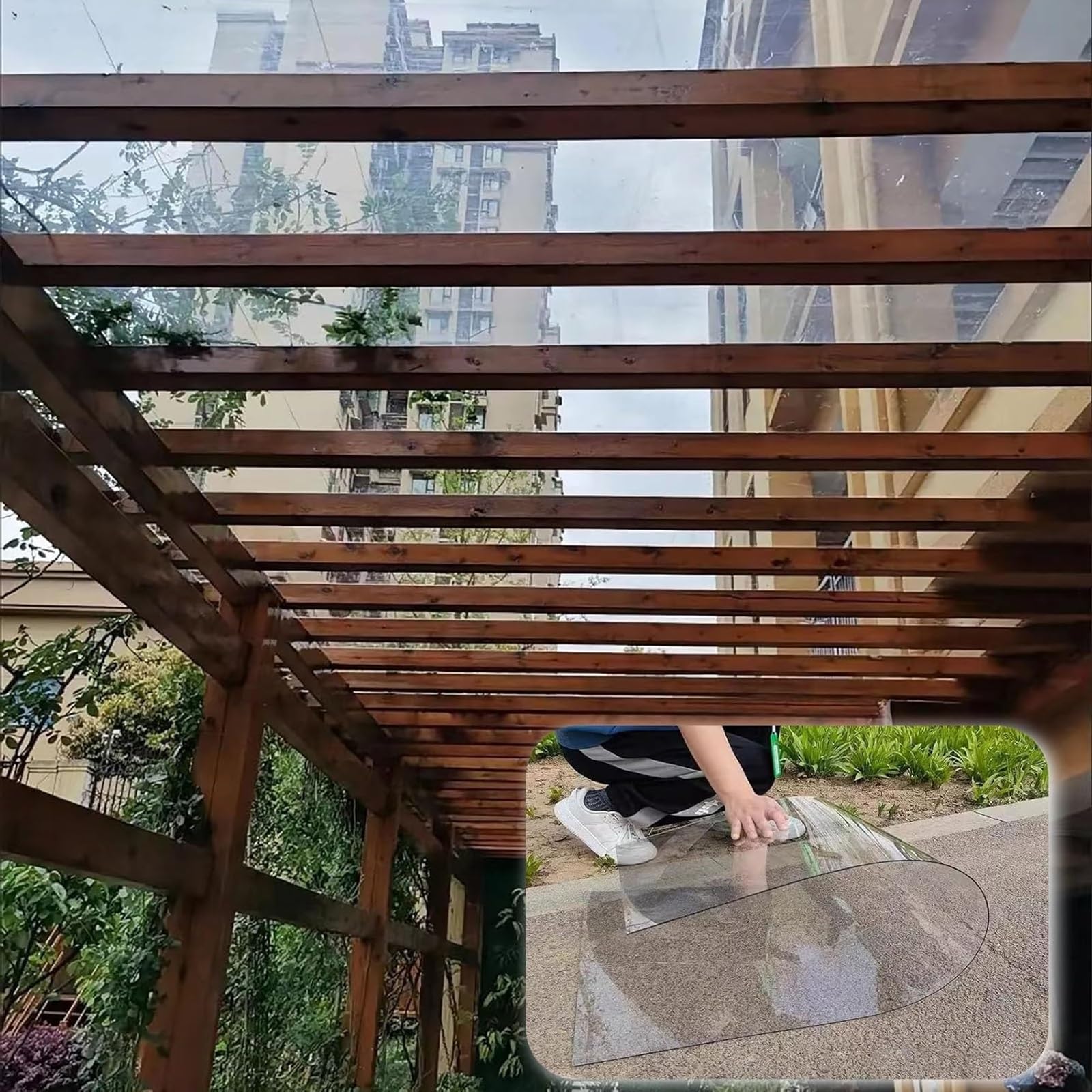 Panneaux de toiture en polycarbonate pour réparer une fuite de serre