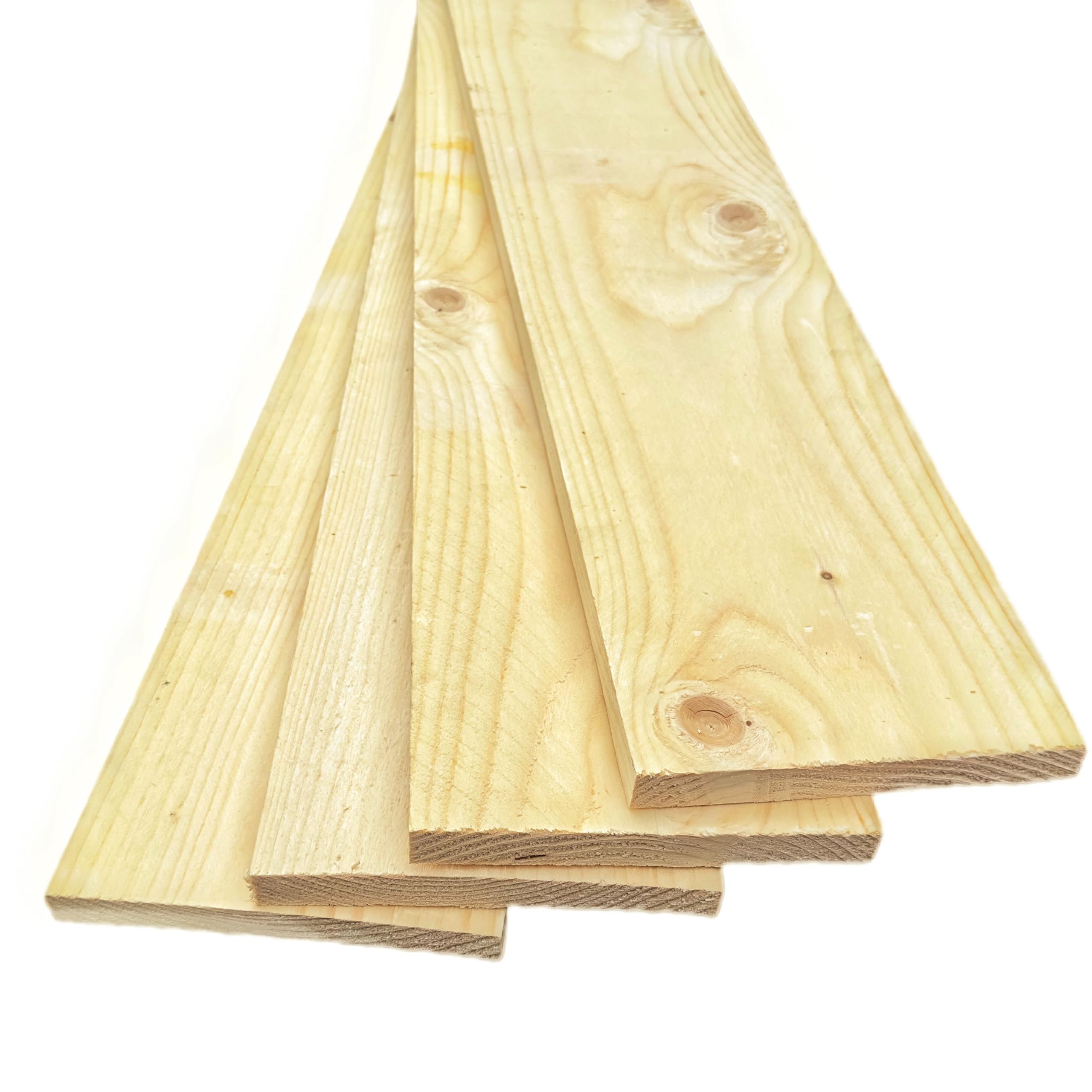 Pine Fence Boards 22x175mm – Rough Sawn Timber Planks for Fencing, Cladding, Garden Projects & DIY Construction | Natural Untreated Pine Wood Boards (1"x7") (10, 1200mm)