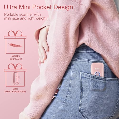 Vista 2 de Eyoyo Mini 1D Bluetooth Barcode Scanner, 3-in-1 Bluetooth & USB Wired & 2.4G Wireless Barcode Reader Portable Bar Code Scanning Work with Windows