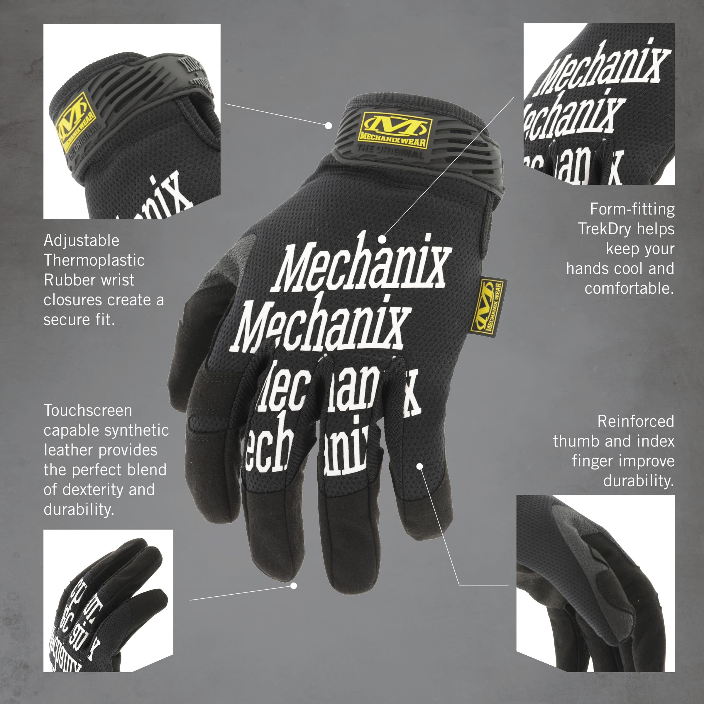 Mechanix Wear - Original Work Handschuhe (Large, Schwarz)