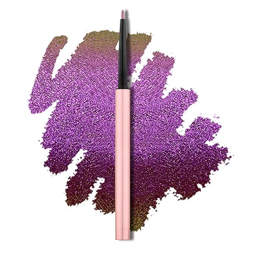 DELISOUL Lápiz delineador de ojos multicromado delineador de ojos camaleón con purpurina maquillaje de color de ojos lápiz de ojos de cejas intenso