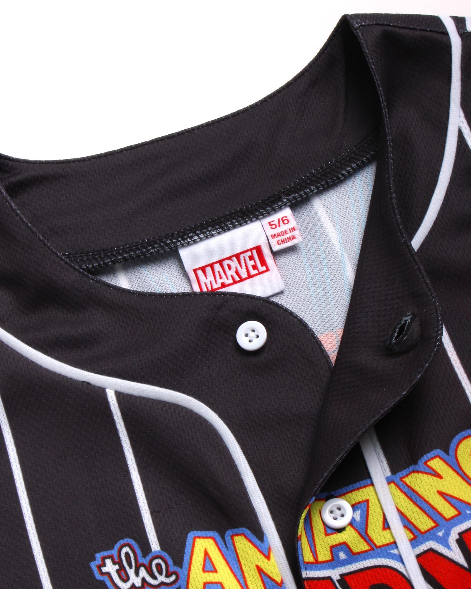 Marvel Spider-Man - Maglietta da baseball per ragazzi, alla moda, sportiva, con motivo Spidey | Grafica vivace Spiderman, tessuto traspirante, vestibilità comoda, stile vintage sportivo