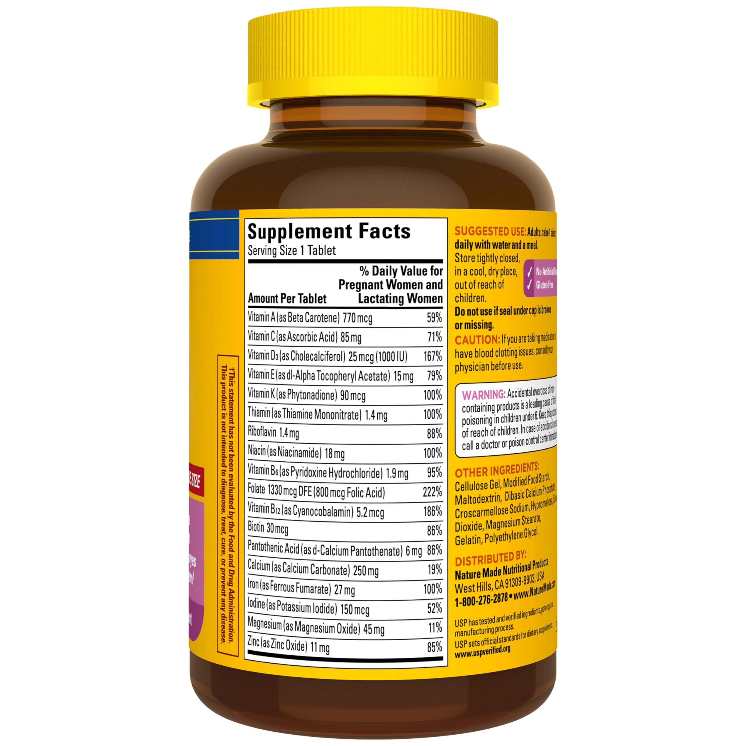 Nature Made Prenatal Multivitamin with Folic Acid, 250 Tablets — Amazon image 9