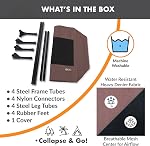 K&H Pet Products Outdoor Elevated Dog Cot, Refroidissement Respirant Lit d'animaux pour chiens moyens, Couverture de maille lavable, Cadre en métal relevé, Collapsible, Portable - Moyenne 32 X 25 Chocolat