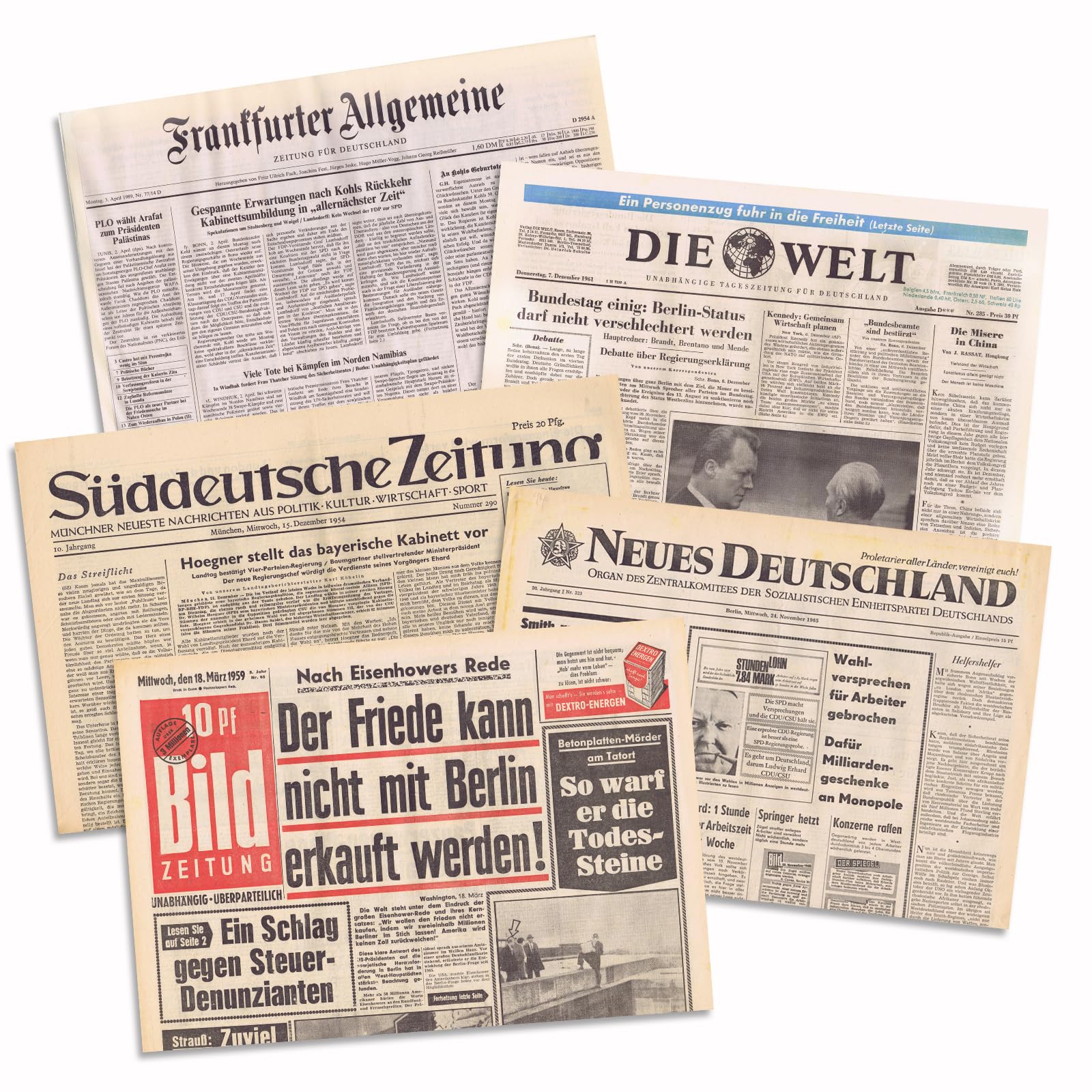 Geschenkidee Goldene Hochzeit – Echte Original Zeitung genau vom Tag der Hochzeit – Historische Tageszeitung vom Wunschdatum – Persönliches Jubiläumsgeschenk