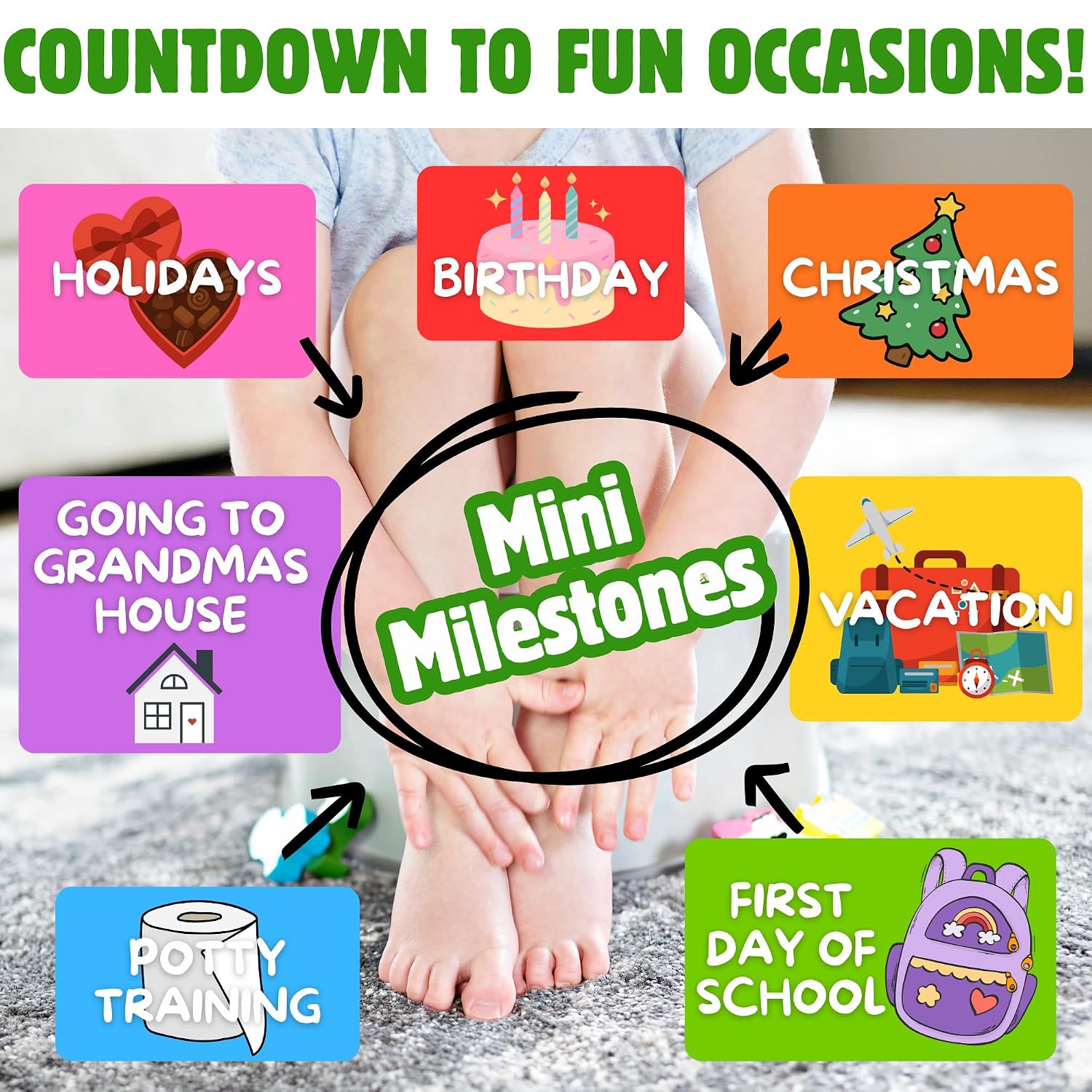 Lil Advents Mini Milestones Potty Training Chart, 2 Pack, Dinosaurs,+ eBook image 3