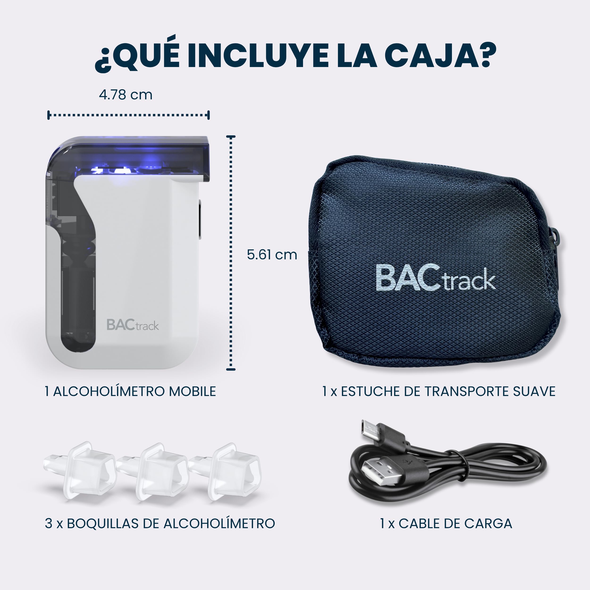 Alcoholímetro para smartphone BACtrack Mobile | Precisión de grado profesional | Conectividad inalámbrica con dispositivos Apple iPhone, Google y Samsung Android