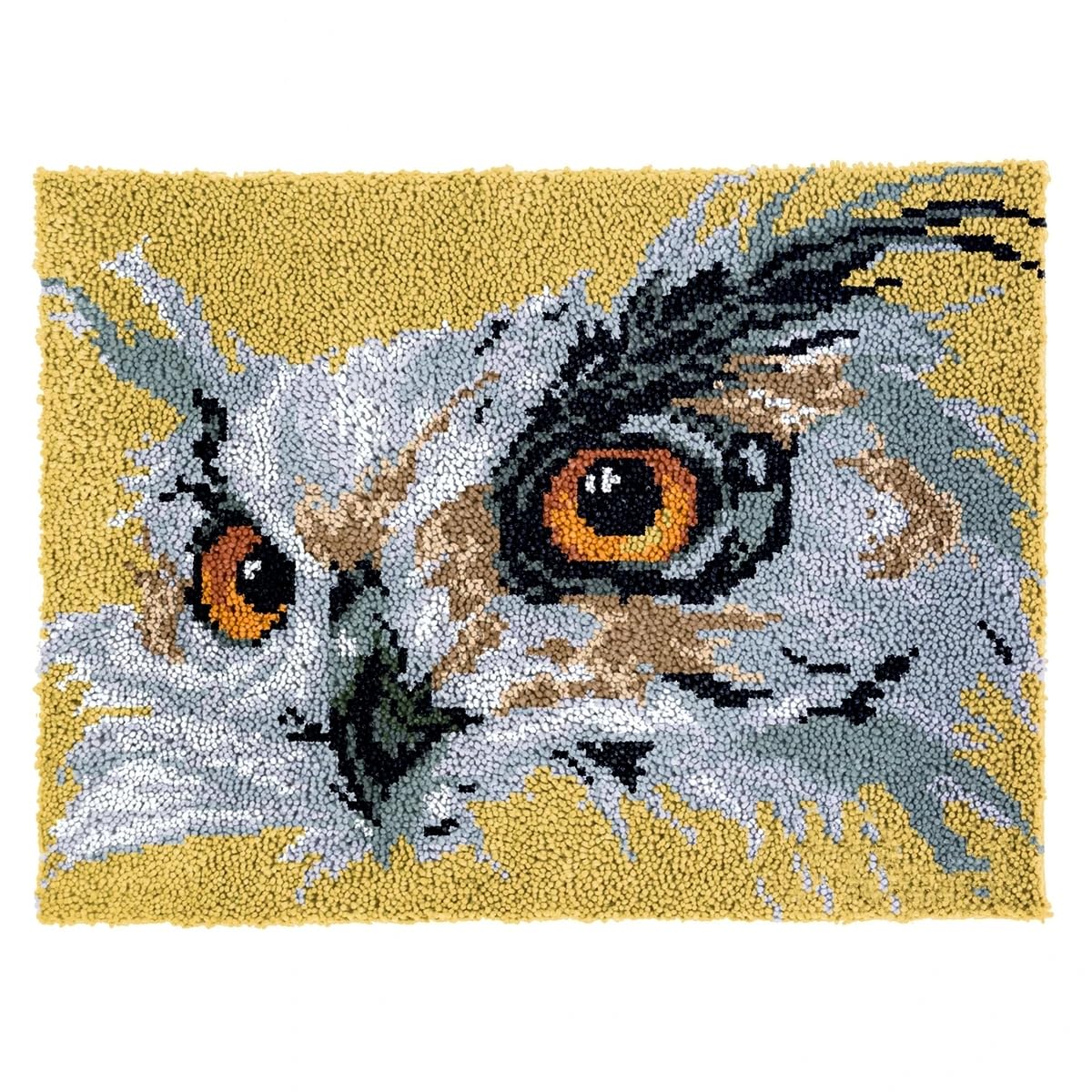 Diy Kit Manualidades Adultos Kits De Gancho De Lengüeta De Animales De Búho，Animales De Graffiti，Alfombra Artesanal Para Hacer Manualidades Para Adultos Con Lienzo Impreso En Color，Jueg 35x46in