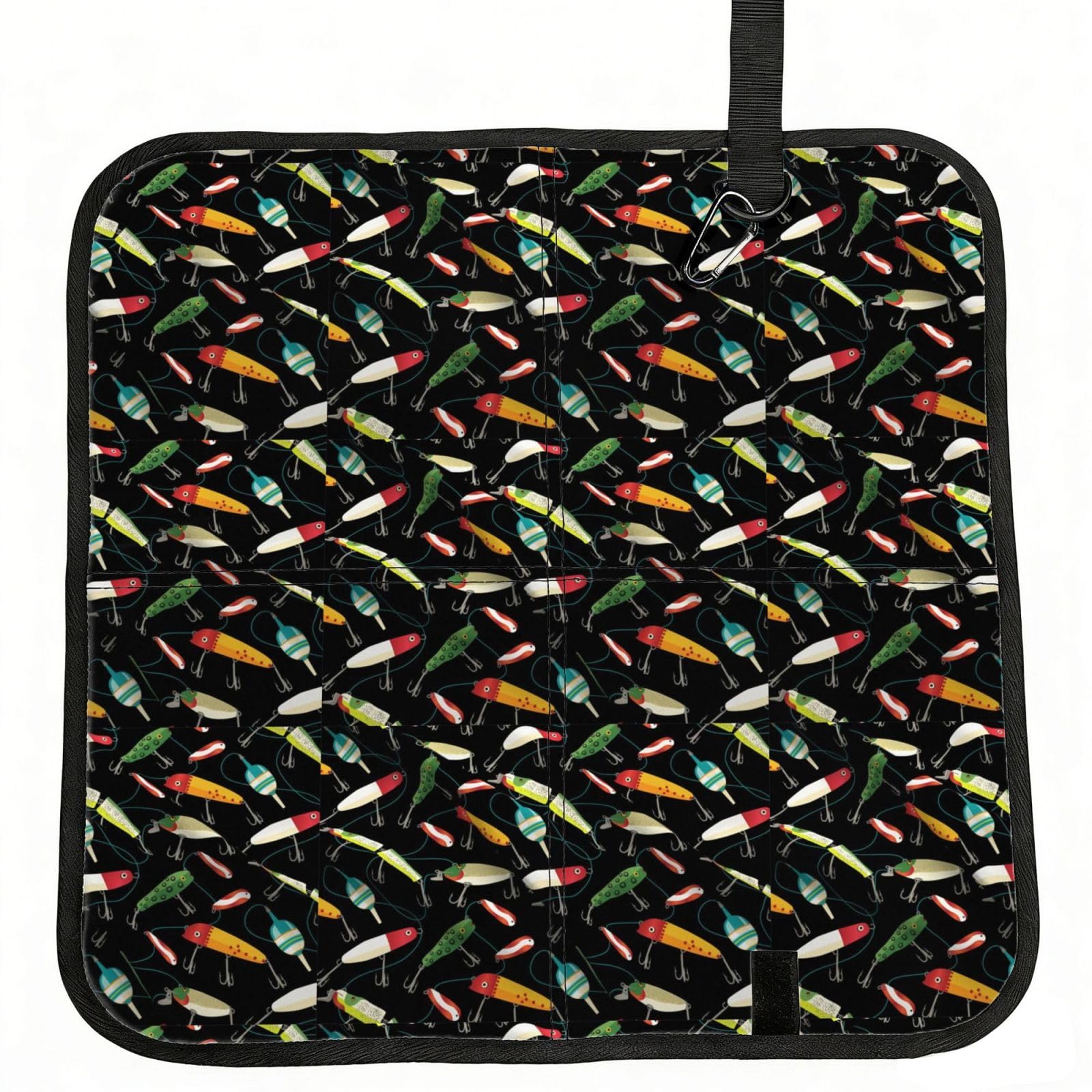 ERCgad Fishing Lure Print Foldable Seat Cushion Portable Chair Pad Lightweight Travel Outdoor Office Home