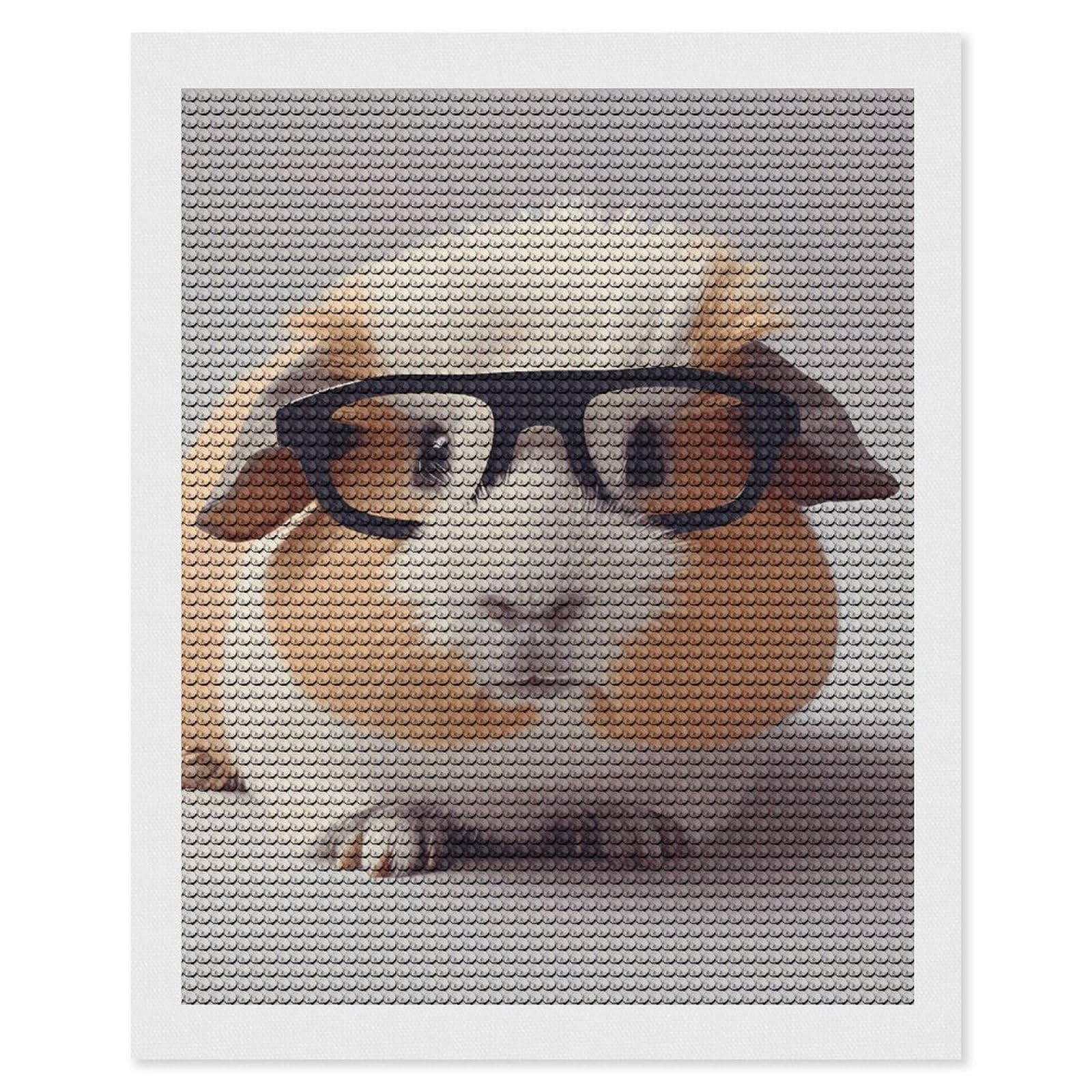 DWVTSLH Guinea Pig Diamond Painting Kits for Adults, Personalized Diamond Photo Art Full Drill, DIY 5D Diamond Art Painting Kits for Beginners, Home Wall Decor 16"x20"