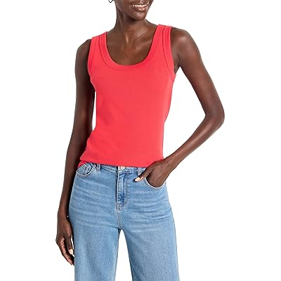 NIC+ZOE Perfect Knit Rib Scoop Tank Top Women