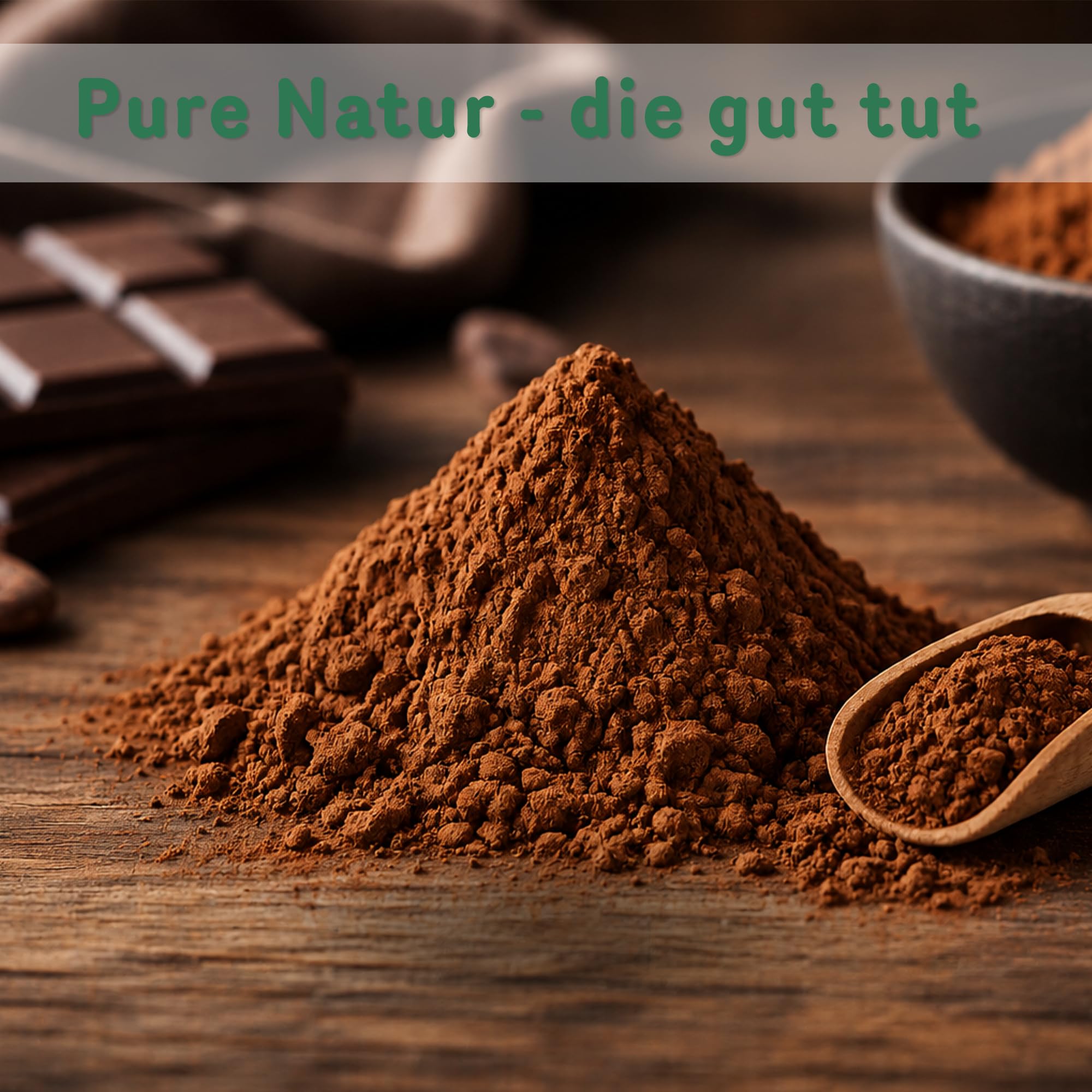 Tasty Pott Bio Kakao, STARK entölt I Kakaopulver I Cacao I Zum Backen I Für Müsli und Porridge I Desserts Kochen I Vegane Ernärhung I Im Beutel 1000g (2x1000g)
