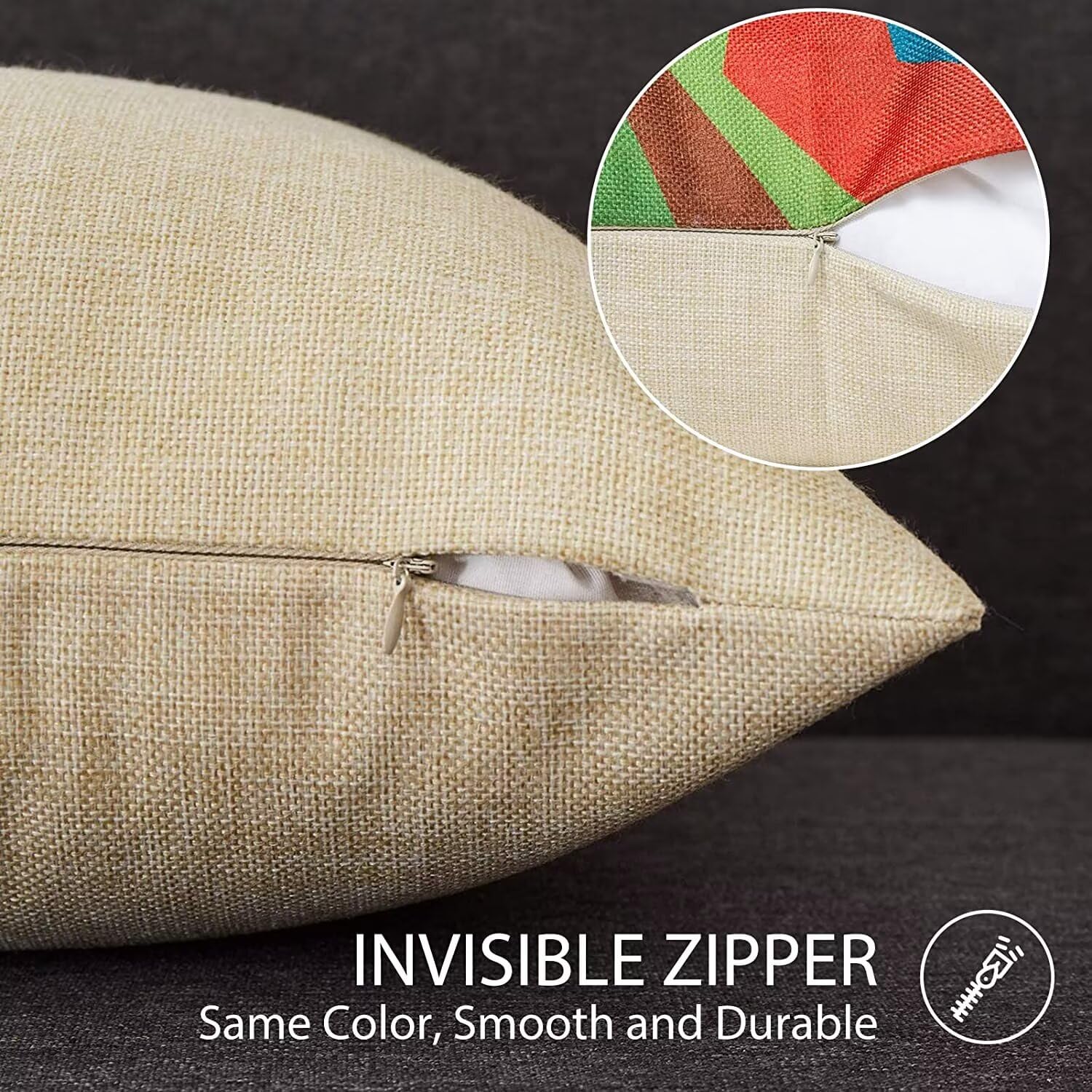 Fundas Cojines 70x90 Juego de 4 Europa del Norte Cojines Exterior Impermeable Lino Cushion Covers Simple Diseño Estampado con Cremallera Invisible para Exterior Jardín Patio Decorativos Regalo d18-20