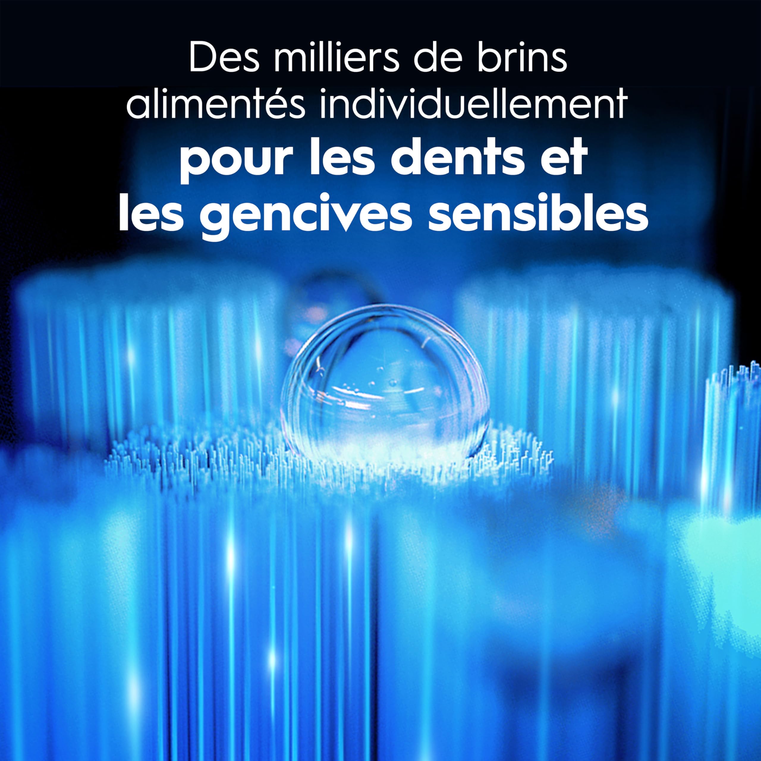 Oral-B Brosse à Dents Electrique iO 3 avec 3 Brossettes de Rechange, Bleue – 3 Modes de Brossage Silencieux dont Douceur et Blancheur, Capteur de Pression sur les Gencives, Batterie Rechargeable