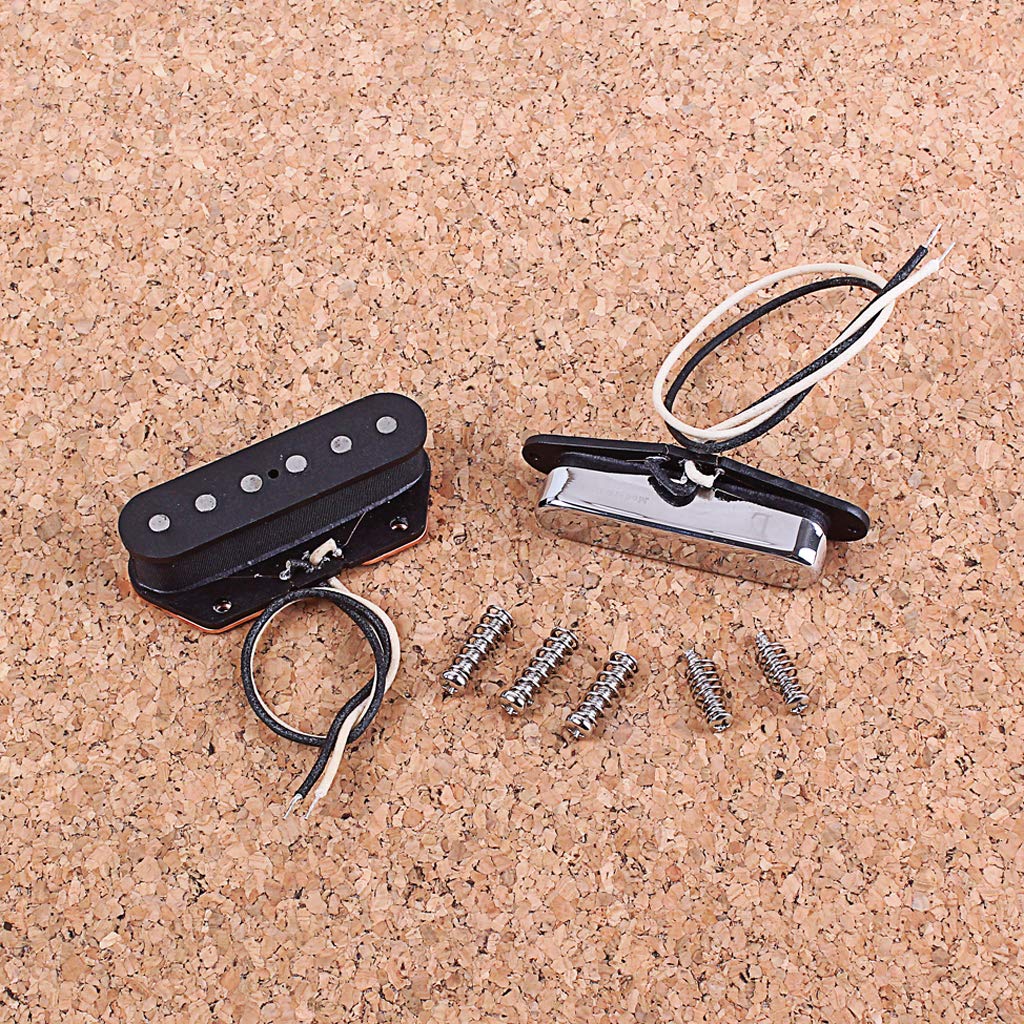 Alnicov Juego de pastillas de guitarra modernas, pastilla de cuello y puente para reemplazo de piezas de guitarra eléctrica estilo Tele Telecaster con marca L