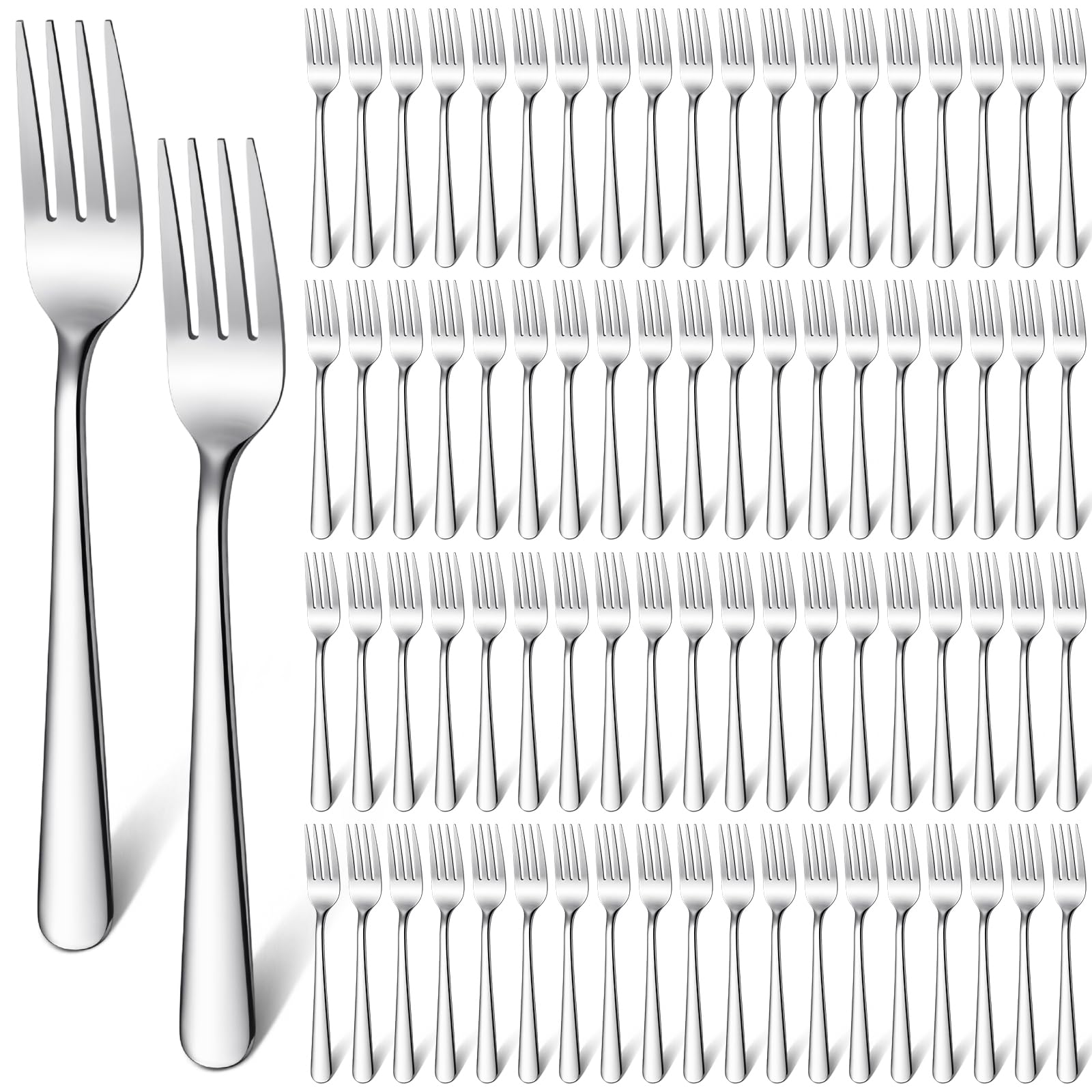 Bulk Stainless Steel Dinner Forks - 320 Pack -8