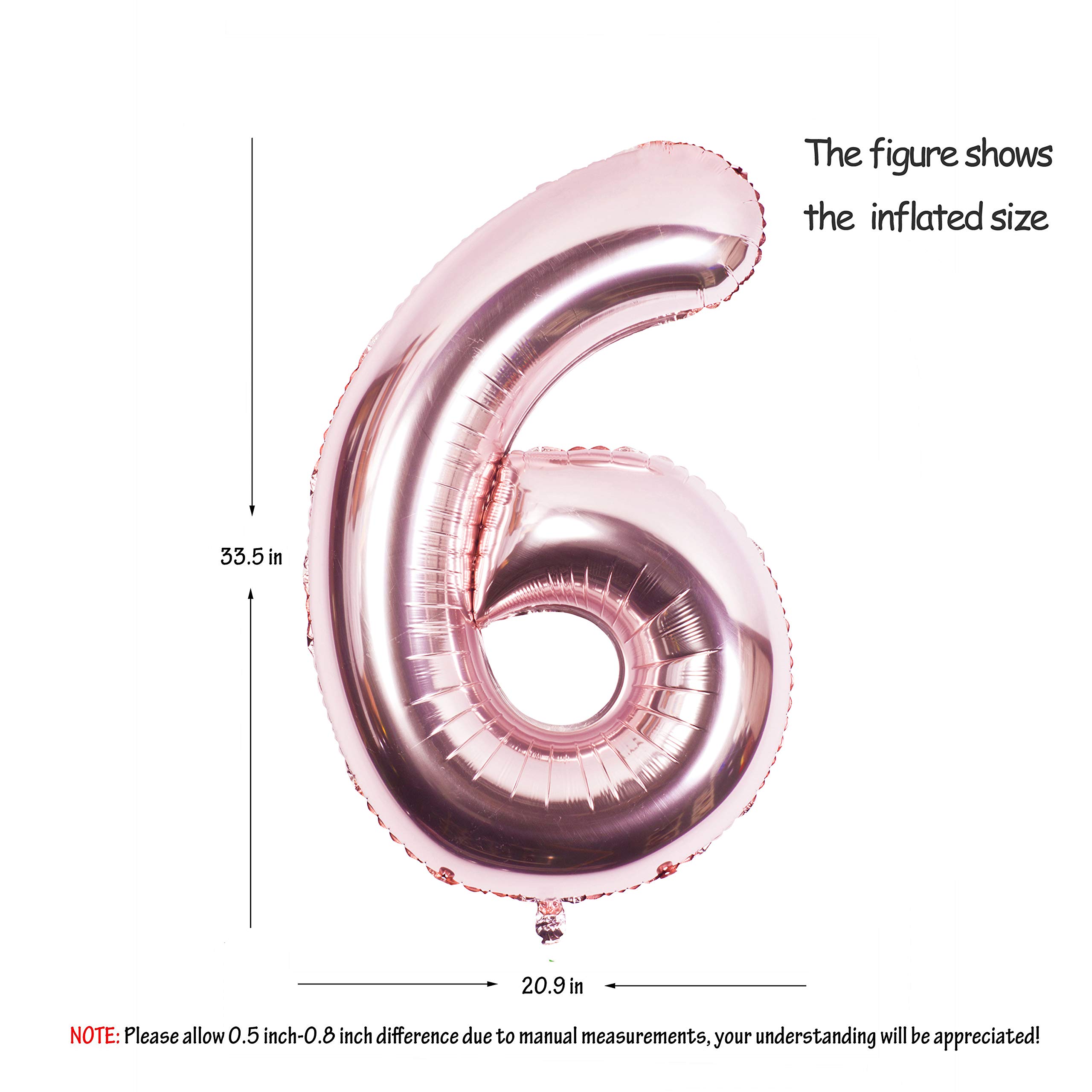 Red 0 balloon 40 Inch Giant Helium Foil Number 0 to 9 Red Balloon Birthday Wedding Party Digital Decorations (Number 0) — view 314