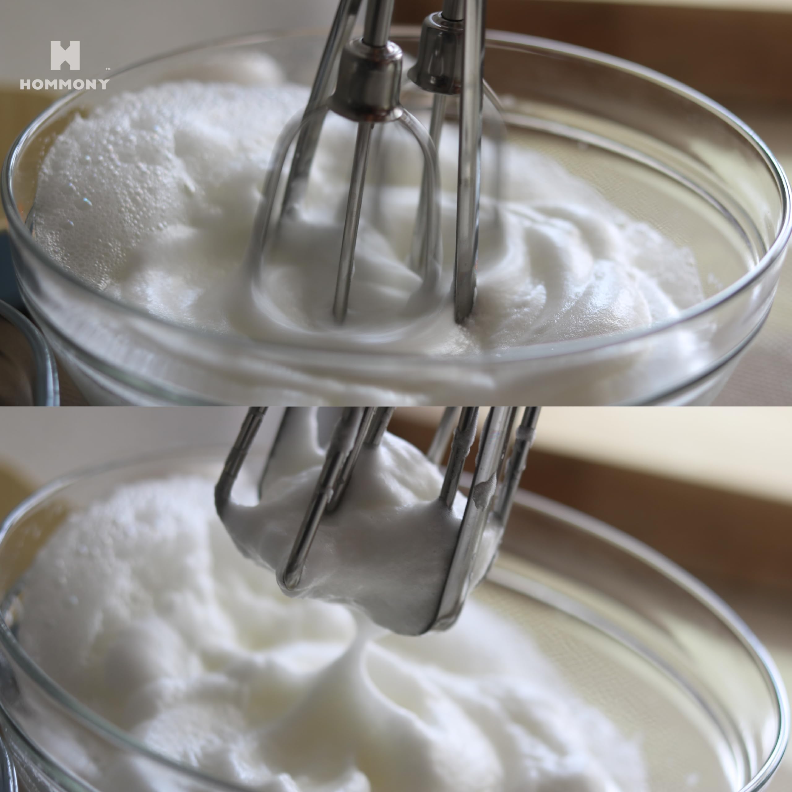 Juego de batidor de huevos giratorio de acero inoxidable de 12 pulgadas con cepillo de repostería de silicona y espátula