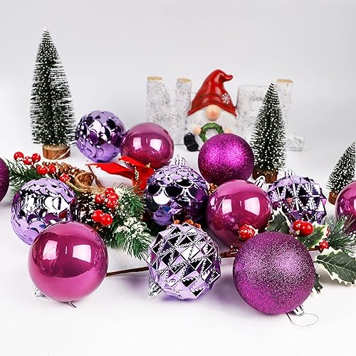 Miniatura 39 de Lulu Home Adornos de esferas para árbol de Navidad, 34 unidades, esferas colgantes Dorado