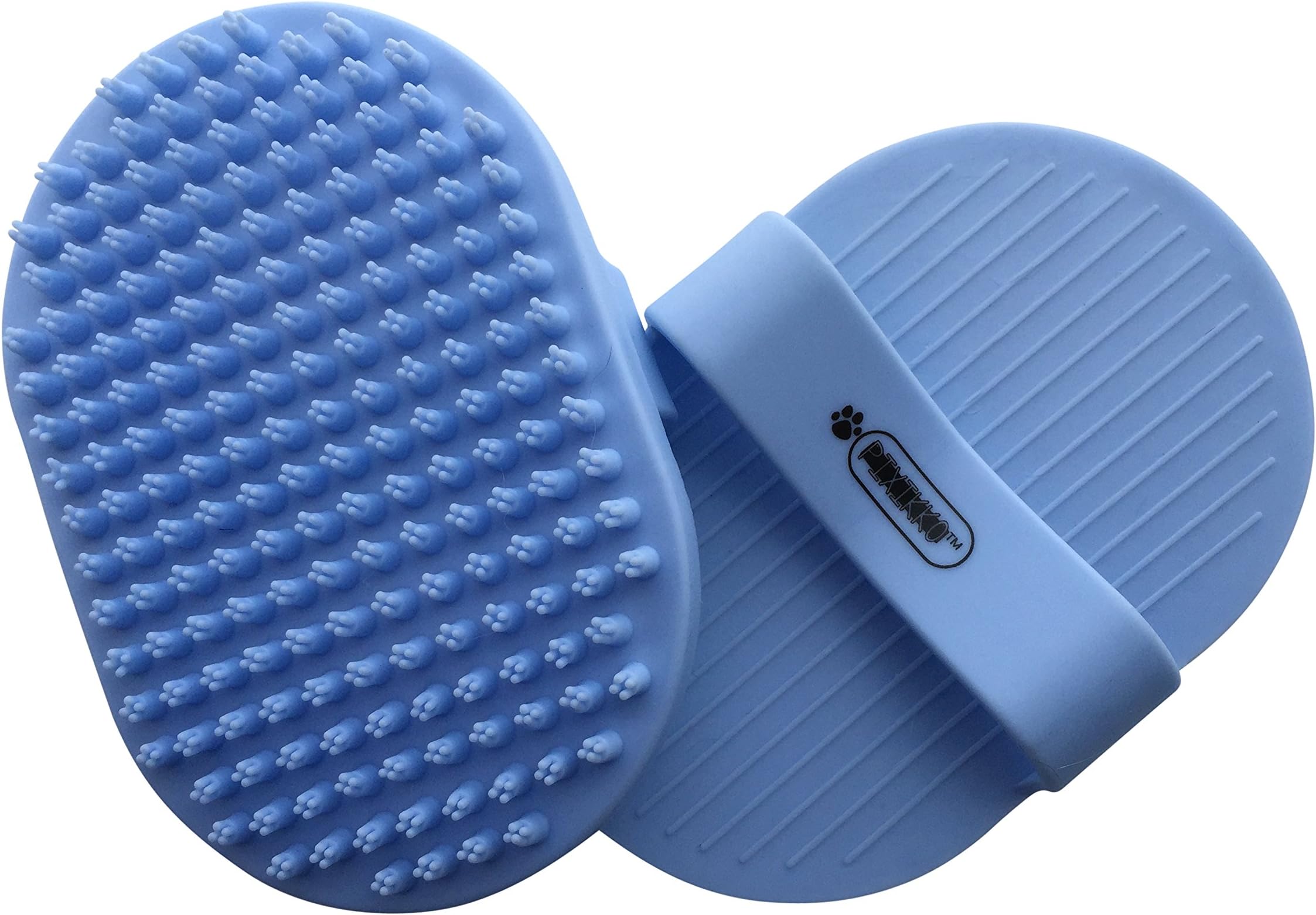 Pixikko Pet Curry Shampoo Brush/Comb for Bathing - Massaging - Deshedding - on Wet or Dry Hair 1-PC