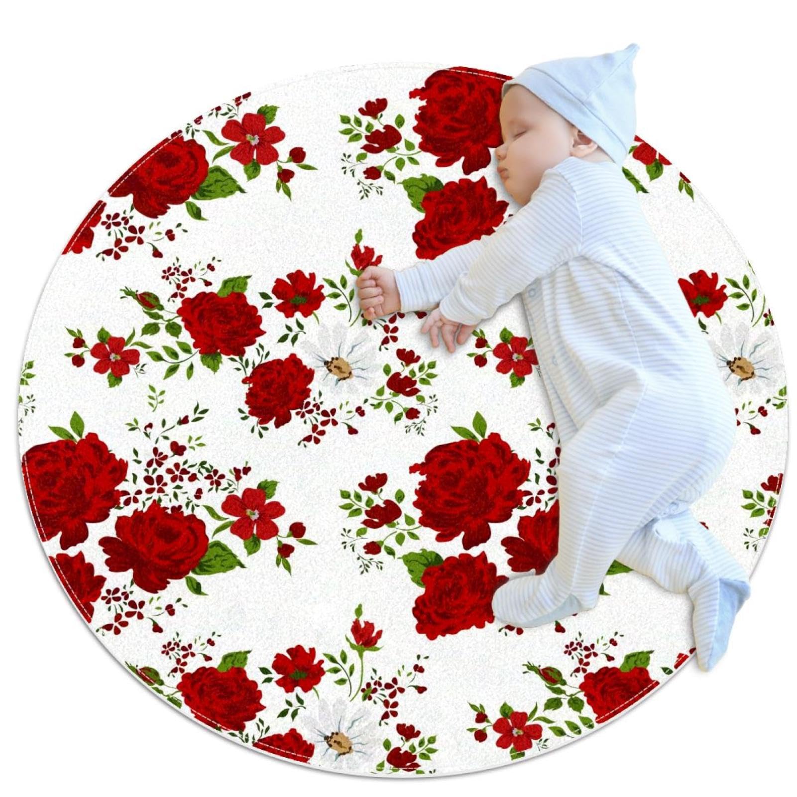 Tapis de salle de bain fleuri pour chambre d'enfant et canapé