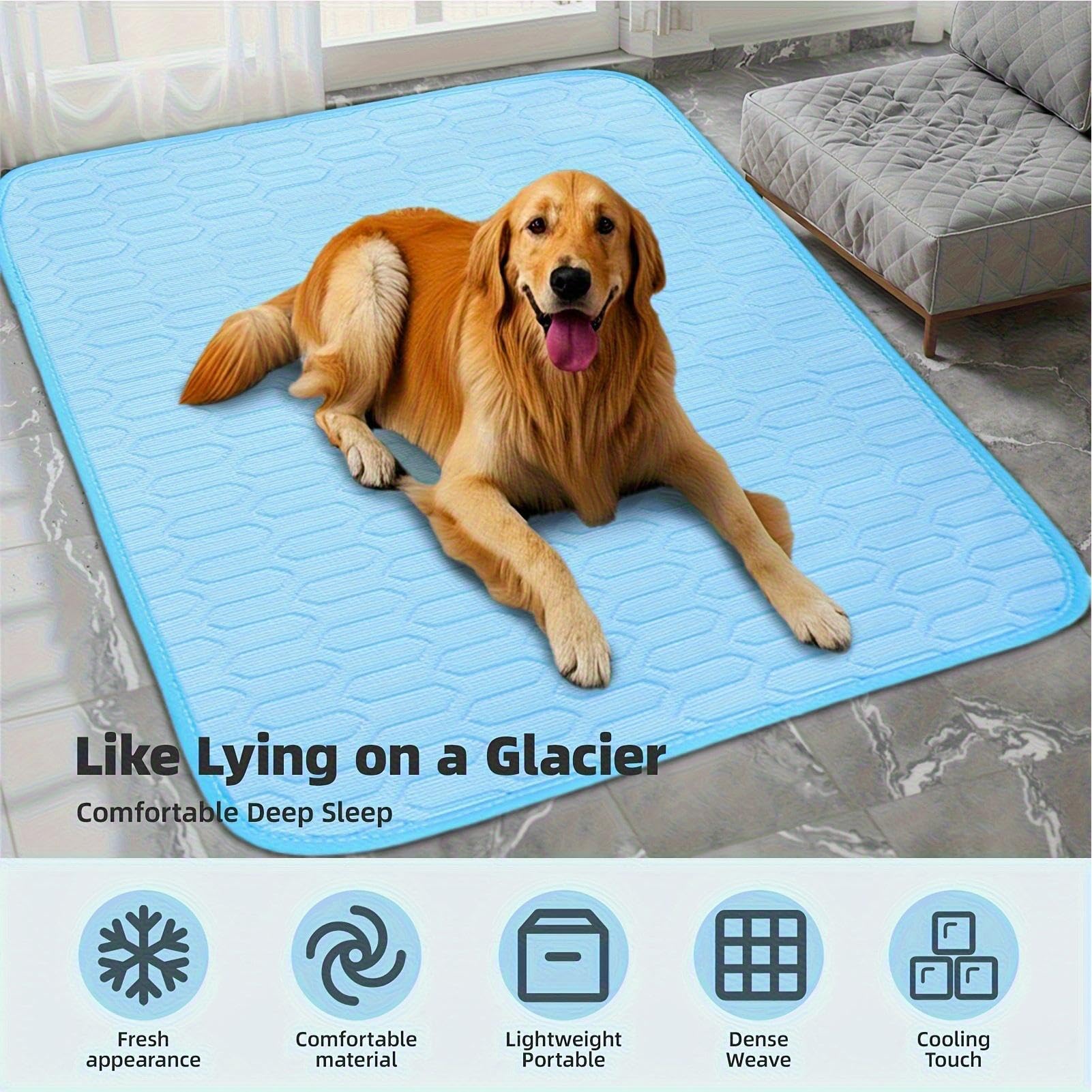 Tappetino rinfrescante per cani Tappetino da Sonno Estivo Antiscivolo | Tappetini da per cani per sonno, riposo, campeggio, viaggio, interni, cortile, divano, pavimento, esterni
