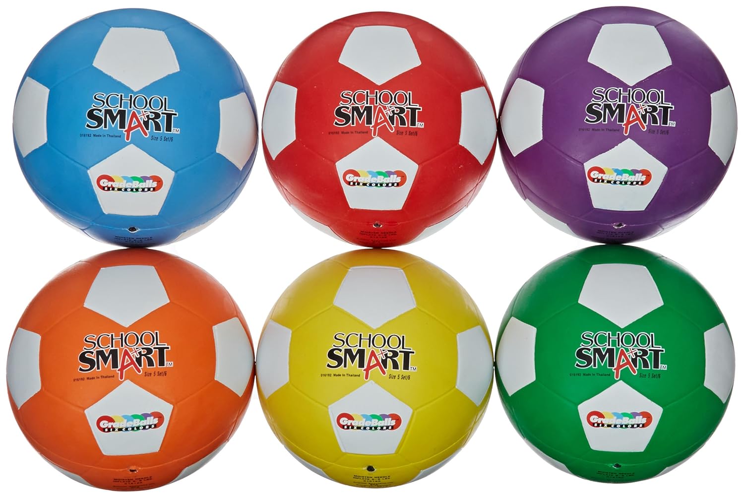 School Smart Soccer Balls Size 5 Set of 6 Colors Amazon.in