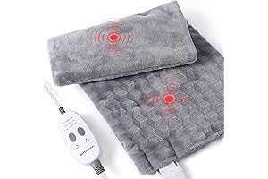 ROYGROW Weighted Heating Pad, Electric Massaging Heating Pad with Massager