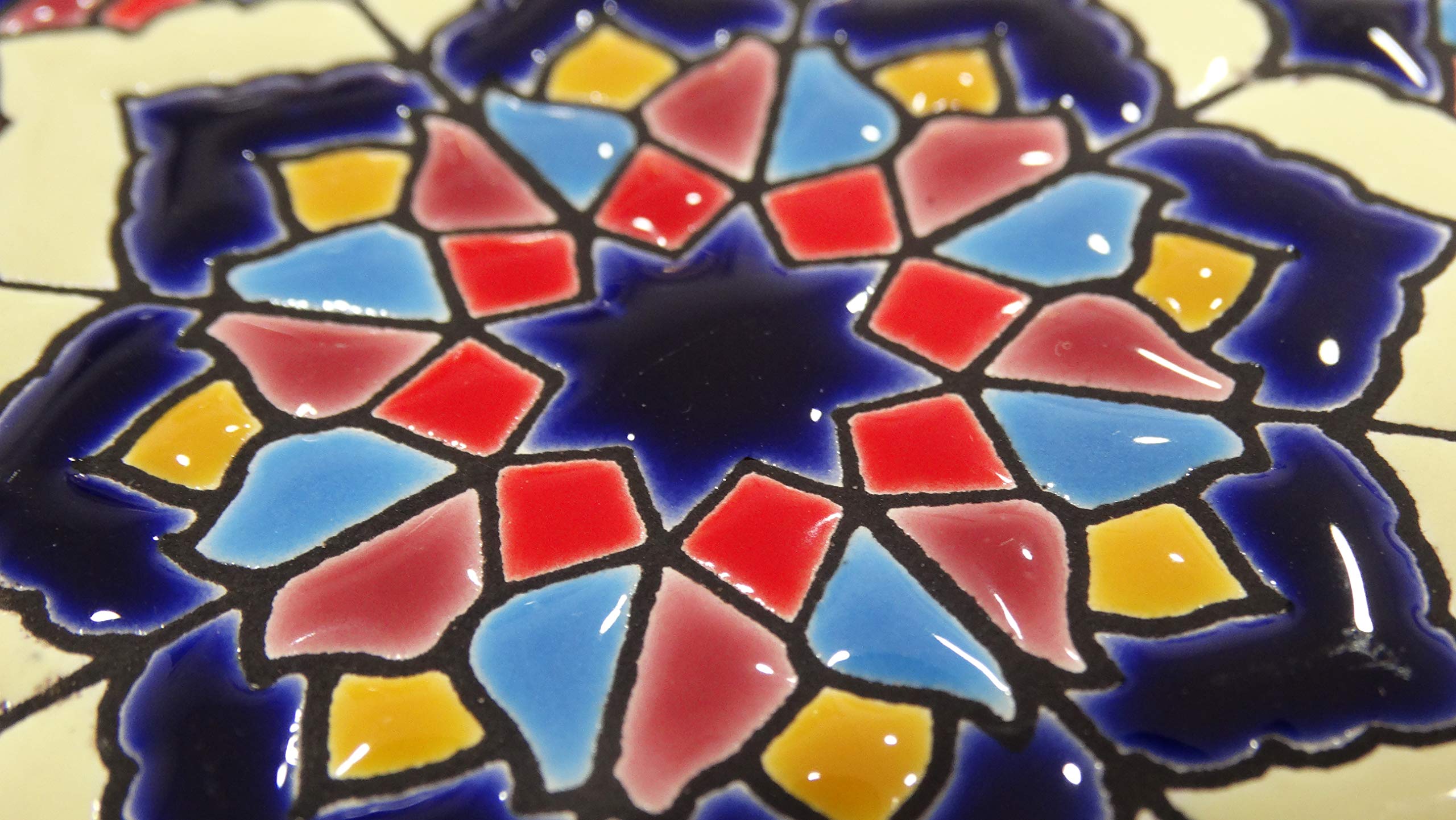 Plato de Cerámica Pintado a Mano 9 CM por Grabado y Ceramica Española.50901