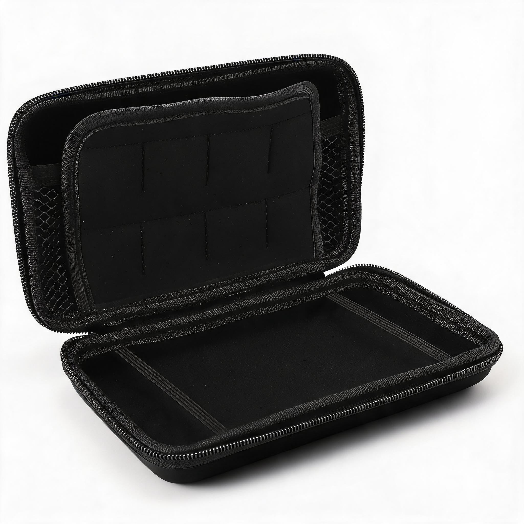Annadue Custodia da Trasporto per Console di Gioco per Il Nuovo 3DS XL, Custodia Protettiva da Viaggio Rigida con Tasca Interna per 8 Slot di Gioco (Black)