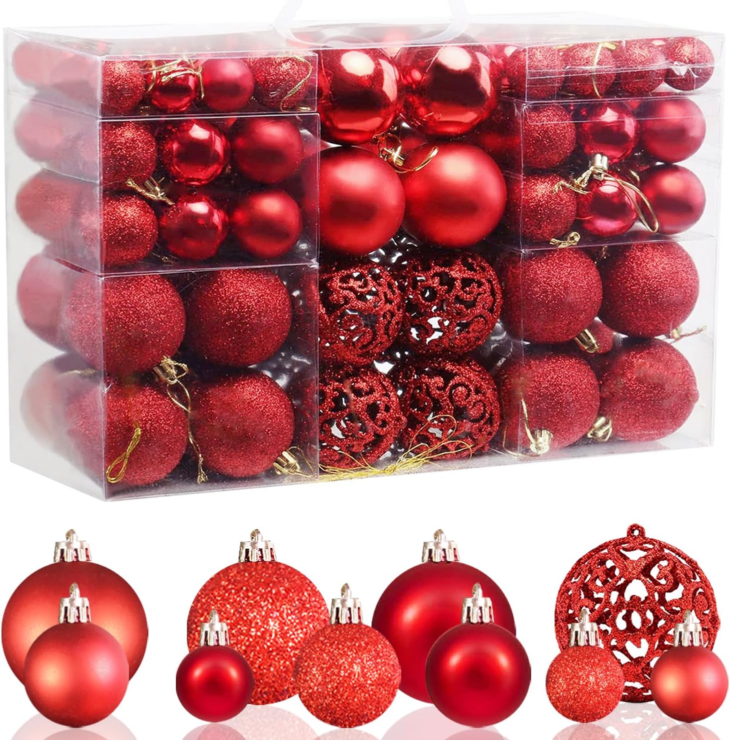 ZFYQ 100Pcs Christmas Tree Decorations Baubles, Decorative Hanging