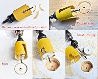 Vista 9 de MaxTool Sierras de agujero TCT de 1-7/8 "Sierra de carburo con punta de carburo de 1.890 in de corte profundo de 2.25 pulgadas para cortar ladrillo