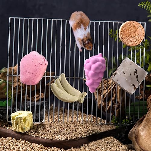 Miniatura 5 de Tfwadmx Bloque de lava para masticar, juguetes para moler dientes, bloque de lava para mascotas, piedra de calcio para chinchilla, hámster, ratón,