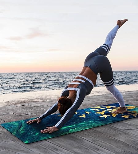 Miniatura 7 de Tapete de yoga antideslizante TPE para hombres y mujeres, tapete de entrenamiento grueso con correa de transporte, tapetes de fitness para