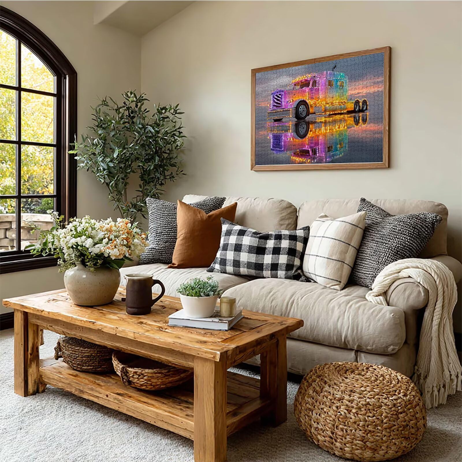 Kolorowe drewniane puzzle, 156 x 105 cm, puzzle samochodowe 5000 elementów dla dorosłych, z pudełkiem, edukacyjna, wymagająca gra, prezenty dla nastolatków, łatwe do odróżnienia, 9-5929