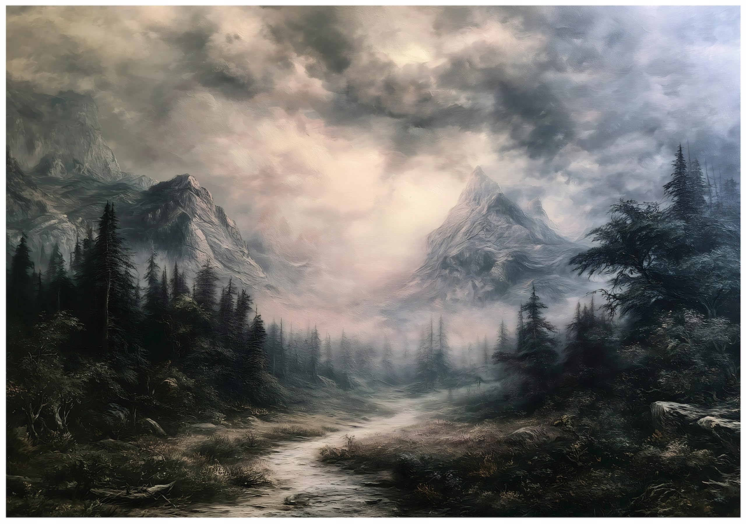 Wallarena Forest Grey Wall Mural Photo Wallpaper For Living Room & Bedroom 300 X 210 Cm