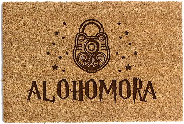 Felpudo Alohomora de Fibra de Coco Natural Antideslizante 40x60 cm