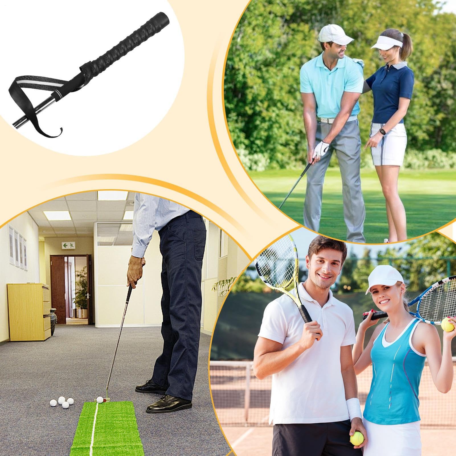 Cinta Para Envolver Empuñaduras De Golf - Cinta Sobregrip De Golf Absorbente De Impactos - Accesorio Deportivo de Instalación Rápida para Adolescentes, Chicas, Atletas, Mujeres, Golfistas,